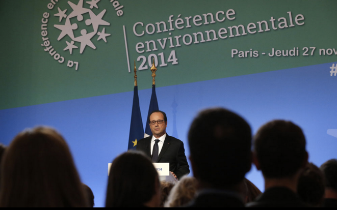 François Hollande à la Conférence environnementale, en 2014 (Reuters). François Hollande à la Conférence environnementale, en 2014 (Reuters).